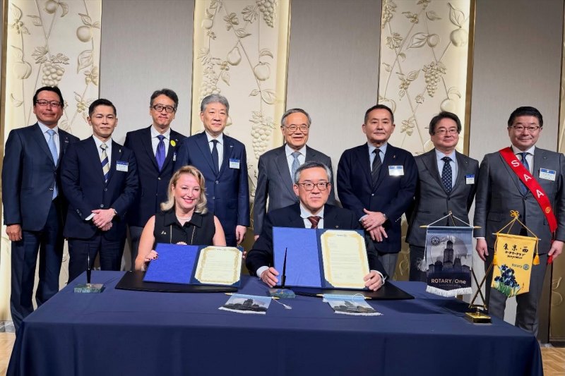 Rotary/One members and guests gathered at a club event